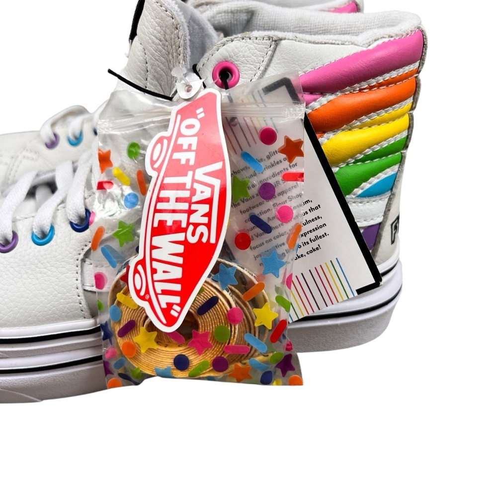 Vans x FLOUR SHOP NEW Super ComfyCush Sk8-Hi Rainbow shoes - Picture 3 of 10